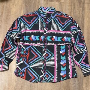 VTG Rafter JX Western Native Aztec Colorful Shirt